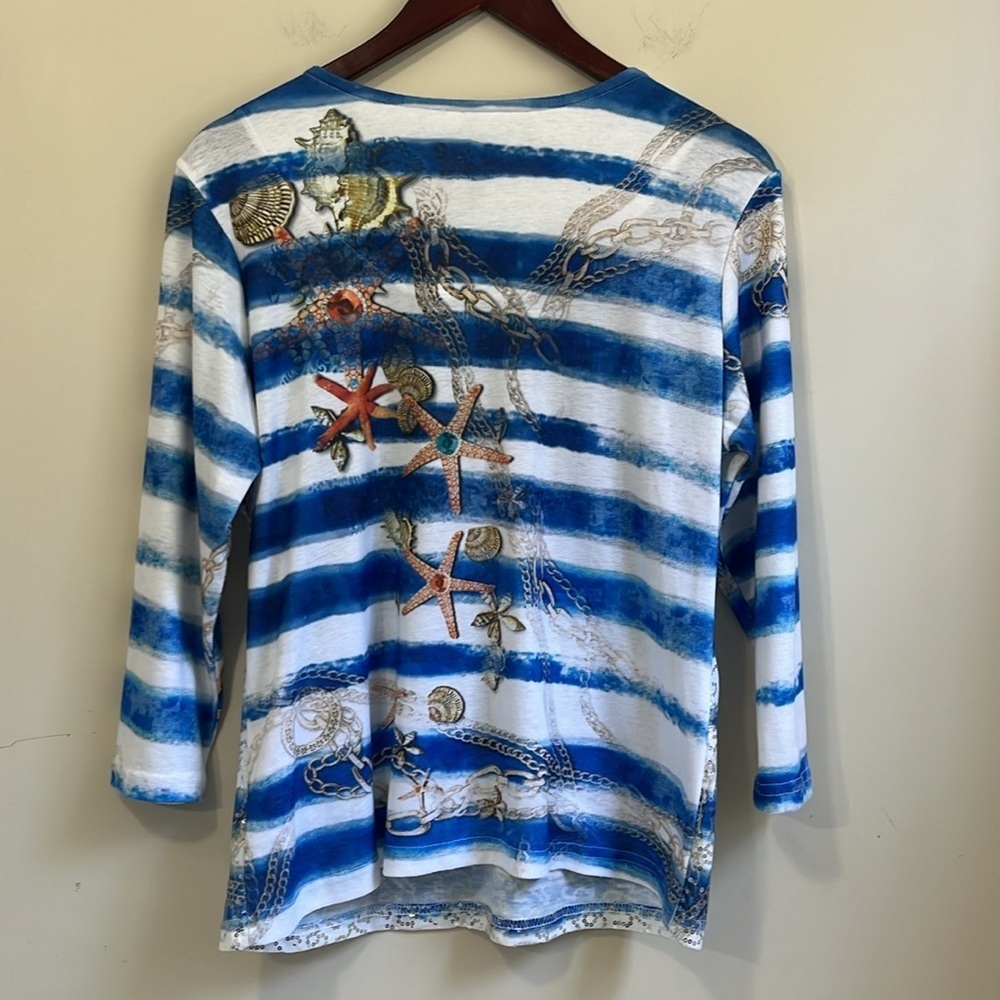 Impulse California Women’s 3/4 Length Sleeve Blouse Size Large - Picture 4 of 9